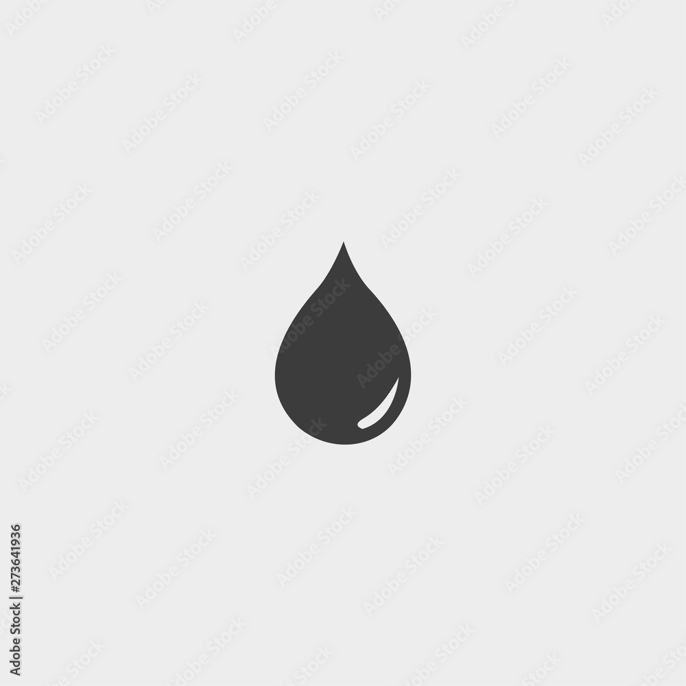 Poster drop icon in a flat design in black color. vector illustration eps10