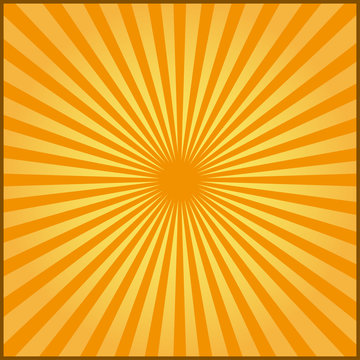 Orange rays of vector carnival background. Vector illustration