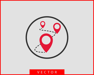 Map icons. Marker pointer. Pin location vector icon. GPS navigation symbol.