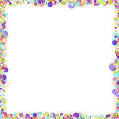 Vector Birthday Party Background with Colorful Flying Paper Confetti