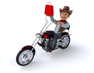 Fun Cowboy - 3D Illustration