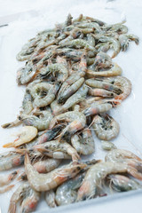 Authentic organic food. Seafood Italian delishes in shop