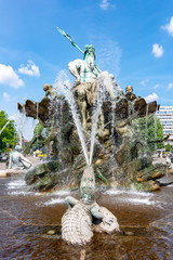 Neptune fountain (Neptunbrunnen) on Alexanderplatz, Berlin, Germany © Mistervlad