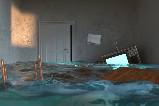 Wohnung steht unter Wasser