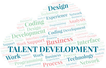 Talent Development word cloud. Wordcloud made with text only.