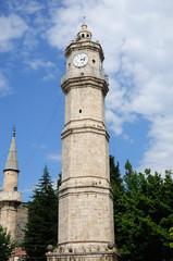 Fototapeta na wymiar Tokat Clock Tower belonging to the Ottoman period
