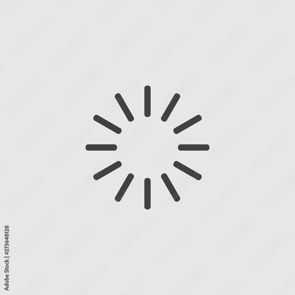 Aufkleber loading icon in a flat design in black color. vector illustration eps10