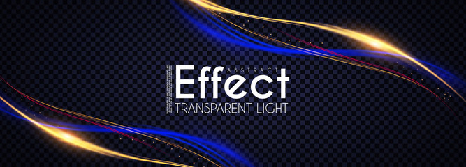 Motion Light Effect. Shining Wave. Glow Design Element.