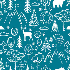 Vector seamless nature pattern.