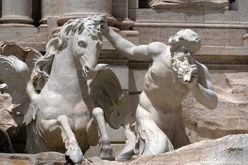 Fontana di Trevi fountain Rome statue detail