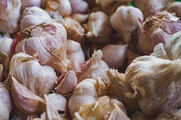 garlic on market