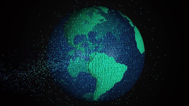 Digital 3d animated earth showing the borders of the country Hungary and the capital Budapest in 4K resolution at daytime