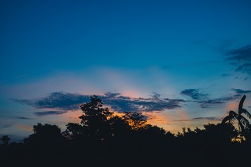 sunset in the mountains