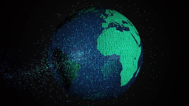 Digital 3d animated earth showing the borders of the country India and the capital New Delhi in 4K resolution at daytime