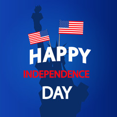 Modern vector illustration of USA Independence Day. Celebration of Fourth of July in United States of America. Background for greeting cards, banners, posters