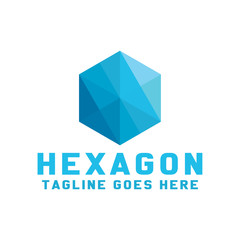 Hexagon Logo For Technology Design With Colorful Style. Geometric Logotype. Digital And Tech Emblem For Company. App Icon For Business. Creative And Modern Graphic Idea.