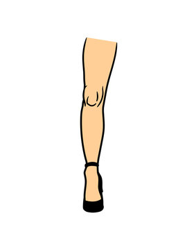 weibliches bein fuß high heels sexy frau mädchen girl cool hübsch schön fetisch lange beine clipart comic cartoon lustig schuhe absätze