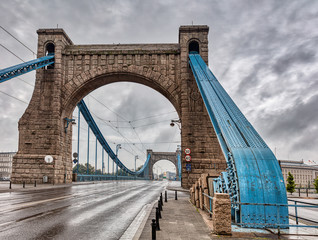Obraz premium Grunwald Bridge in Wroclaw. Poland.