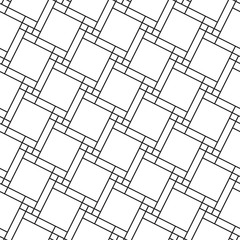 Geometric linear paving ornament. Seamless vector pattern