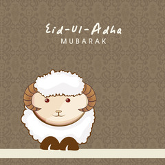 Poster and banner for Eid-Ul-Adha celebration with sheep.