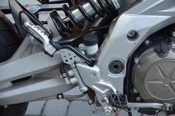motocykl, motocykl, motocykl, motocycle, predkość, koła, silnik, przewozy, izolowany, motocyklista, czarna, droga, przewóz, auta, jechać, sport, chrom, biała, stary, koła, cykl, chopper, jeździec, moc © Szymon