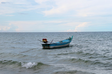 Old Fishing Boat and a Beautiful Blue Sky