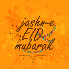 Greeting card design forJashn-E-Eid celebration.