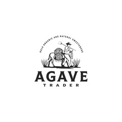 Fototapeta na wymiar Agave Trader Logo Inspiration