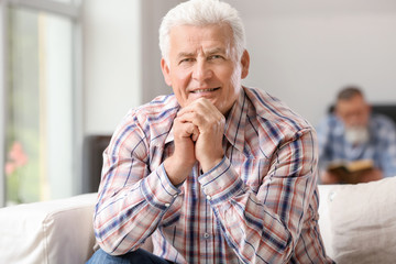 Portrait of elderly man in nursing home