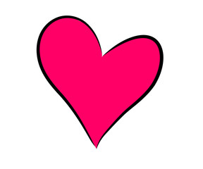 Heart vector illustration line art