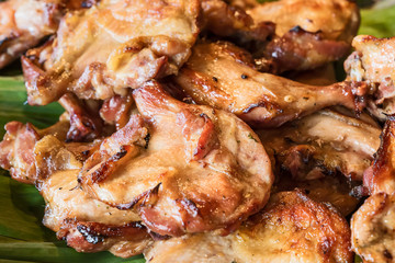 Grilled chicken hips.