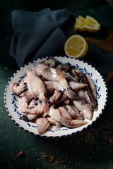 raw raw cuttlefishes in a bowl