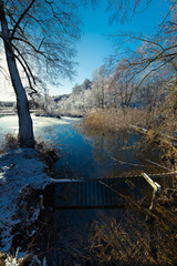 Lower Oder Valley National Park in winter