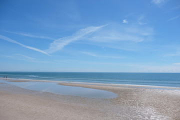 beautiful beach with blue sky