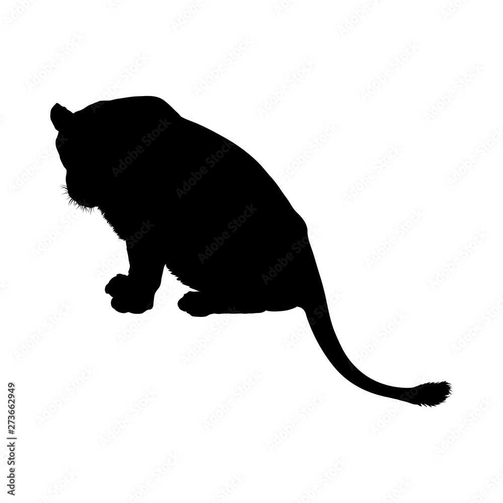 Poster lion silhouette