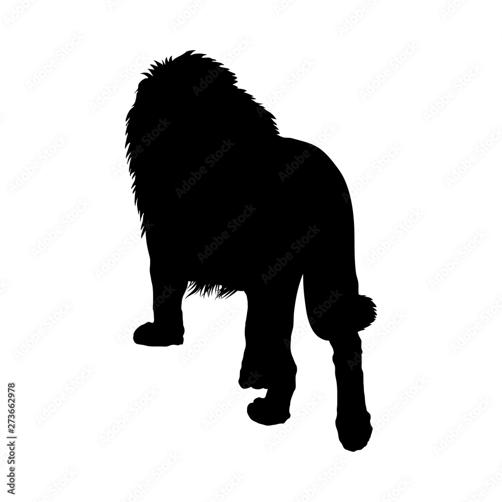 Wall mural Lion Silhouette