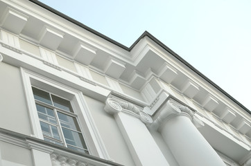 The facade of the building of classical architecture