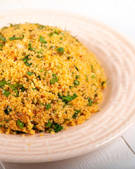 Traditional turkish food bulgur salad