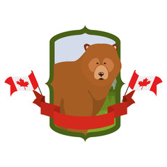 Bear forest animal of canada design