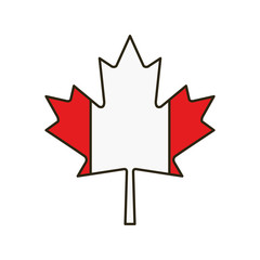 Maple leaf flag and canada symbol design