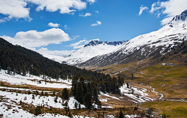 alpine landscape in the alps