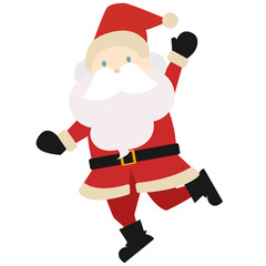 元気なサンタクロースのイラスト