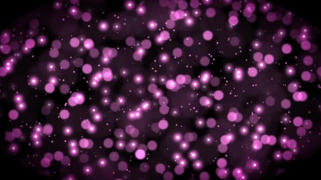 Blinking purple particles background seamless looped. Glamour sparkly holiday background. 4k