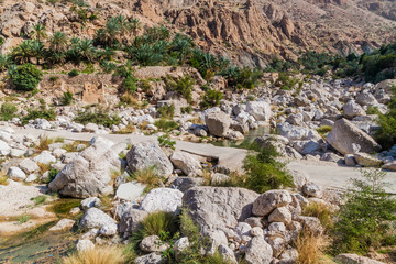 Road in Wadi Tiwi, Oman