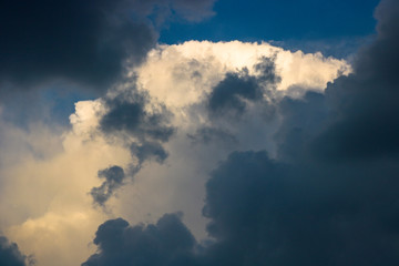 Fototapeta na wymiar Thunderstorm cloud rain in summer