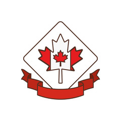 Maple leaf flag and canada symbol design