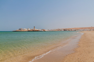 Ayjah neighborhood with its lighthouse in Sur, Oman