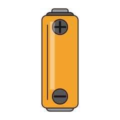 Battery with positive and negative poles symbol