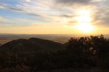 sunset in the mountains