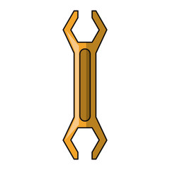Wrench construction tool symbol isolated
